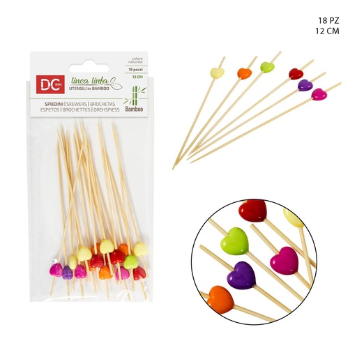 [0205395] Brochetas de Bambú 12 cm 18 pcs - Utensilios de cocina