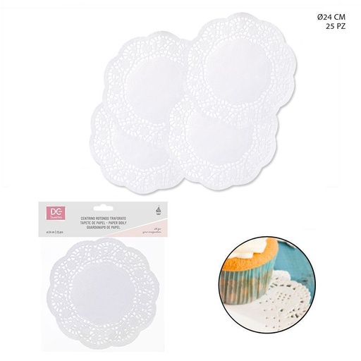 [0207931] Papel para hornear redondo 24 cm - 25 piezas