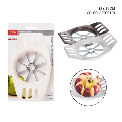 [0208199] Cortador de manzana de plástico 20x12 cm - Herramientas de cocina