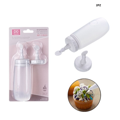 [0208307] Pluma escritura silicona para alimentos + 2 boquillas - Utensilios de repostería
