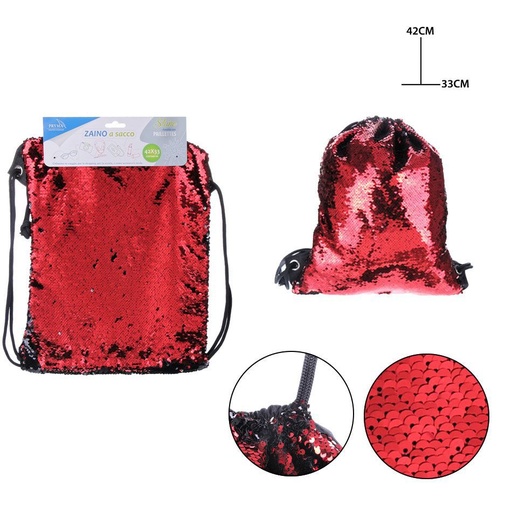 [0209218] Bolsa con cordón de lentejuelas 42x33cm para almacenamiento y transporte