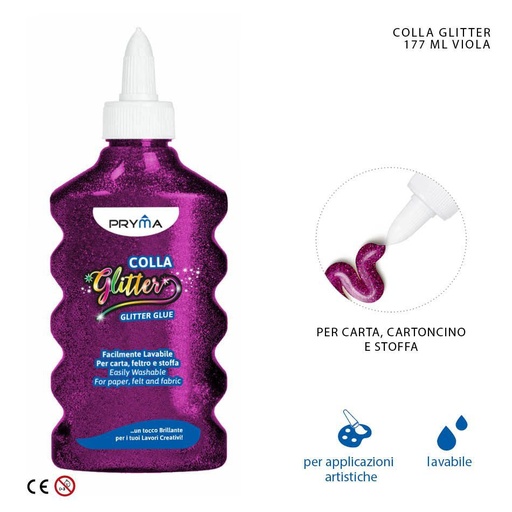 [0209195] Pegamento con purpurina 177ml violeta para manualidades