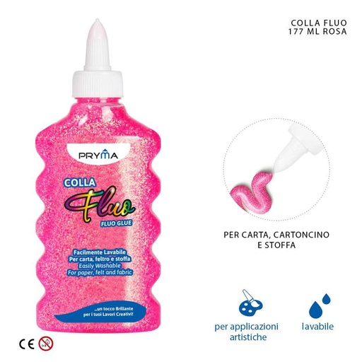 [0209200] Pegamento fluorescente 177ml rosa para manualidades