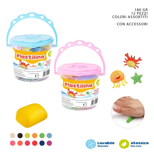 [0209391] Plastilina 15 g 12 piezas + 4 herramientas - Materiales de manualidades