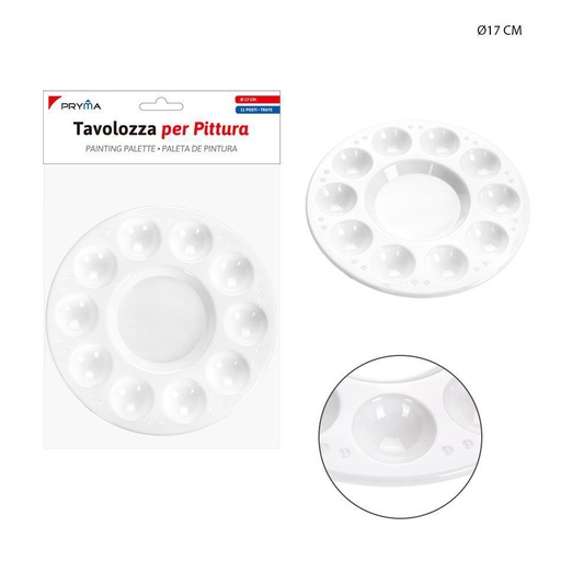 [0210856] Paleta de plástico D17 cm - Accesorios de manualidades