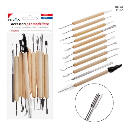 [0209789] Autocuente de arcilla 10cm 11piezas - Accesorios para manualidades