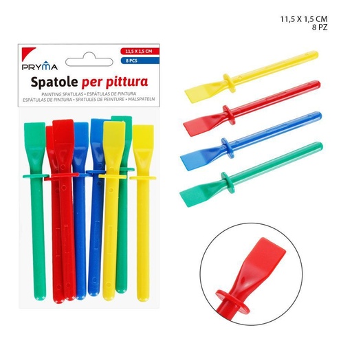 [0209764] Espátulas para mezclar colores 11.5X1.5CM 8PZ - Material de arte