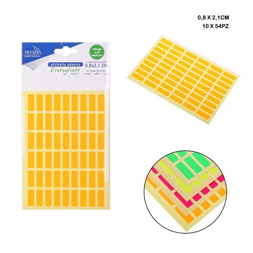 [0210159] Sticker rectangular 0.8x2.1 cm 54PZ - Etiquetas adhesivas
