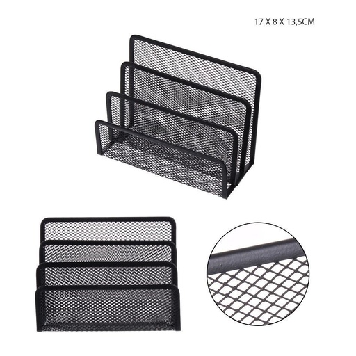 [0210696] Portafolios de metal 17x8 cm negro - Suministros de oficina