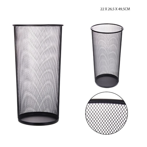[0210721] Porta paraguas metálico negro 22x26.5x49.5 cm - Accesorios de hogar