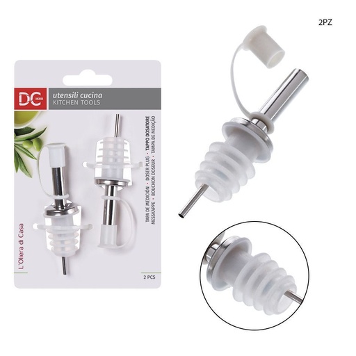 [0211479] Tapa de botella con vertedor de silicona 2PZ - Accesorios de cocina y tapas