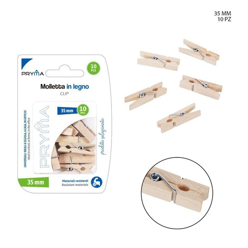 [0211432] Pinzas de madera 3.5cm 10pz multiusos para decoración y manualidades