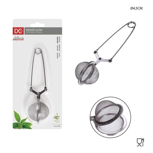 [0212313] Infusor de té de acero inoxidable con mango 4.5cm