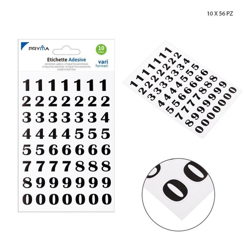 [0211747] Etiqueta adhesiva de números 56 pcs 10 pcs - Papelería y etiquetas
