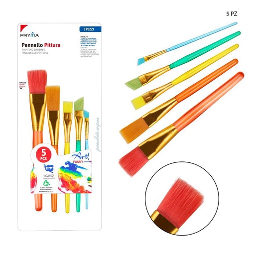 [0220889] Pincel de plástico 5pz - Material de arte