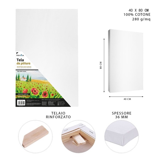 [0215787] Lienzo 40x80 cm H3.6 cm - Arte y manualidades