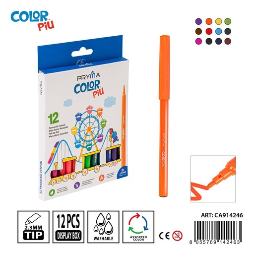 [0215689] Rotuladores de colores 12 piezas - Rotuladores de colores