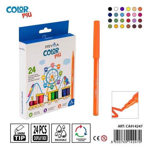 [0215690] Rotuladores de colores 24 piezas para dibujo y escritura