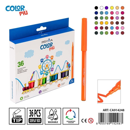 [0215691] Rotuladores de colores 36pz para dibujo y escritura