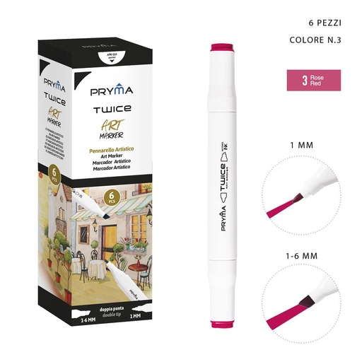 [0214569] Rotulador de doble punta 2-5/3mm color variado para dibujo y escritura