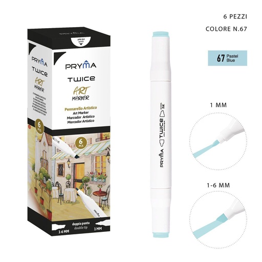 [0214591] Rotulador de doble punta 2-5/3mm color 67 para escribir y dibujar