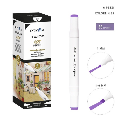 [0214599] Rotulador de doble punta 2-5/3mm color 83 para dibujo y escritura