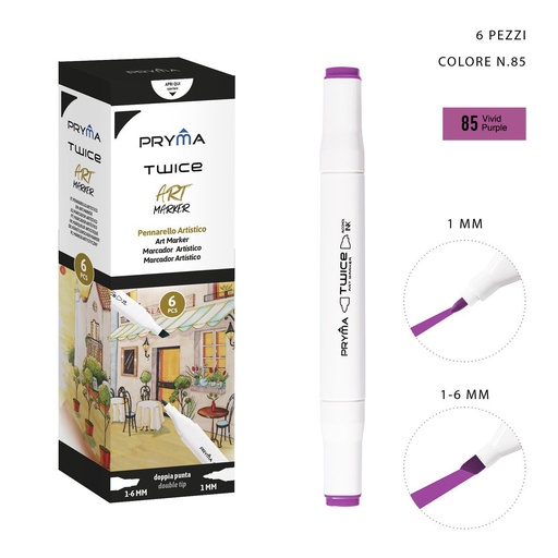 [0214600] Rotulador de doble punta 2-5/3mm color 85 para dibujo