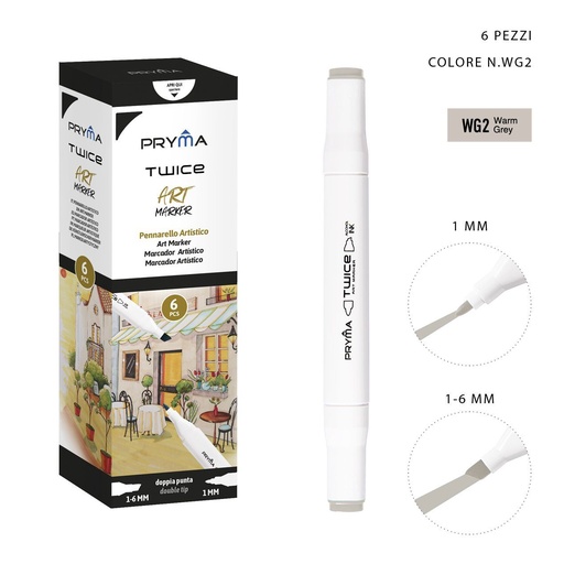 [0214623] Ratolador de Doble Punta 2-5/3mm Col. WG2 - Marcador