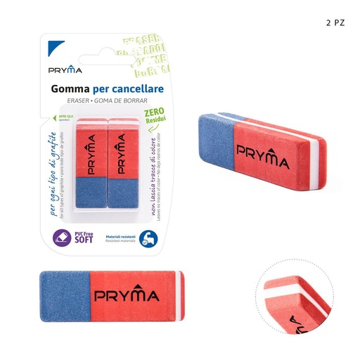[0214547] Goma de borrar de doble uso (2 piezas) - Papelería