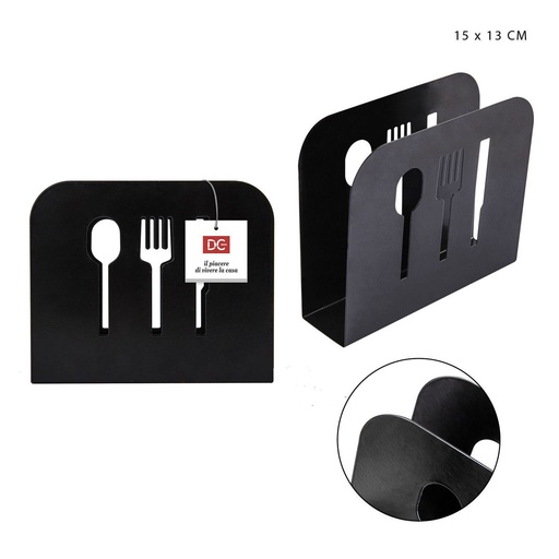 [0216591]  Soporte para servilletas de metal de 15 x 4.5 x 13 cm - Accesorios de cocina