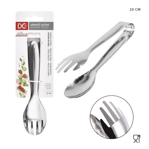 [0216606] Pinza para ensalada de acero 20cm utensilios de cocina