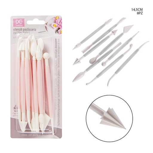 [0213859] Set de cuchillos para tallar pasteles 14.5 CM 8PZ - Utensilios de repostería