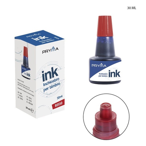 [0214841] Tinta para sellos 30ml roja - Artículos de oficina