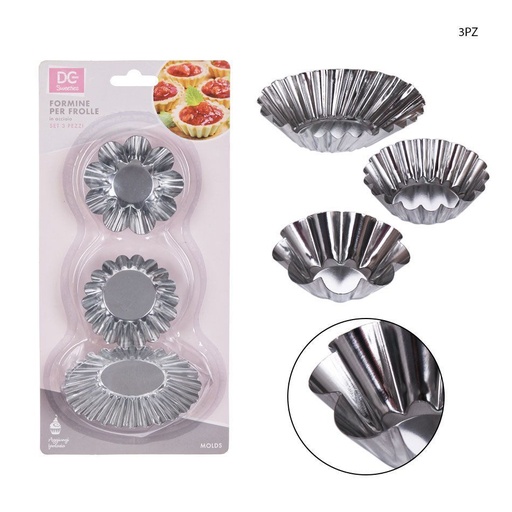 [0218324] Molde de aluminio 3 pcs - Utensilios de repostería
