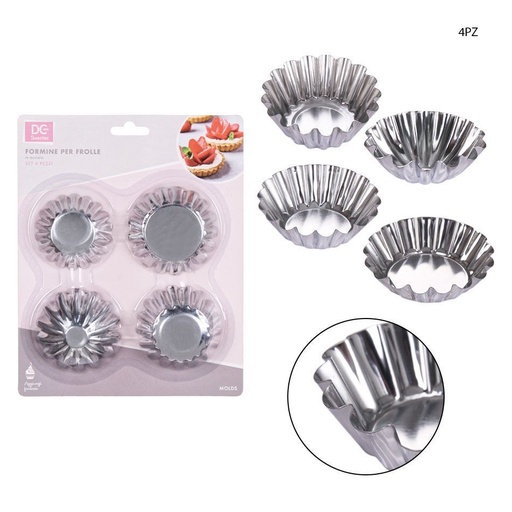 [0218150] Molde de aluminio 4 piezas - Utensilios de repostería