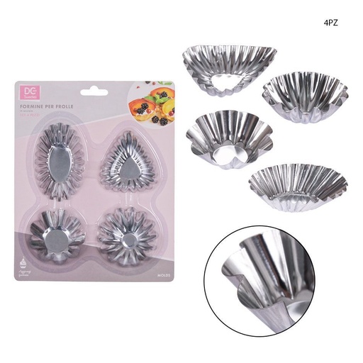 [0218106] Molde de aluminio 4 piezas - Utensilios de repostería