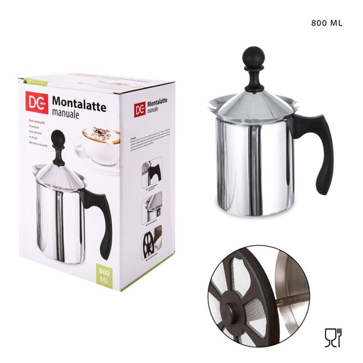 [0216176] Espumador de leche manual 800ml - Utensilios de cocina