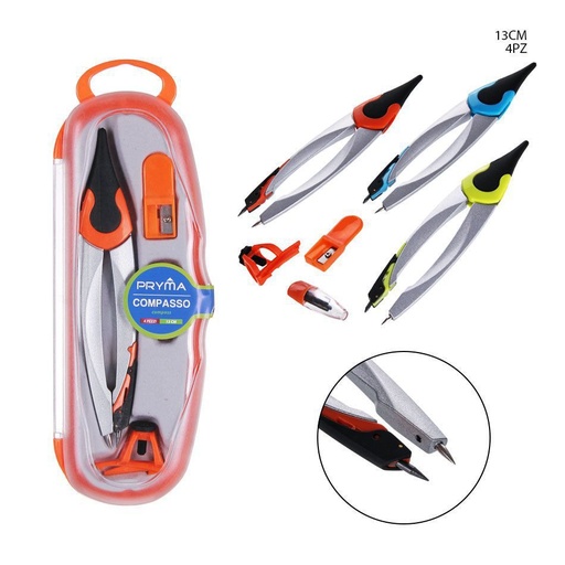 [0215006] Compás de 13 cm 4 pcs - Herramientas de papelería