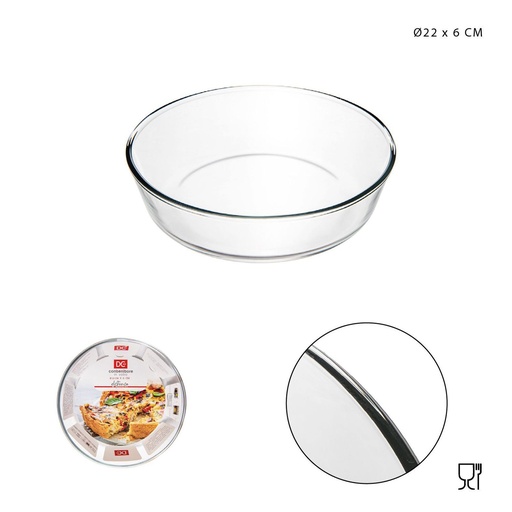 [0215588] Plato resistente al calor redondo 22X6CM - Utensilios de cocina