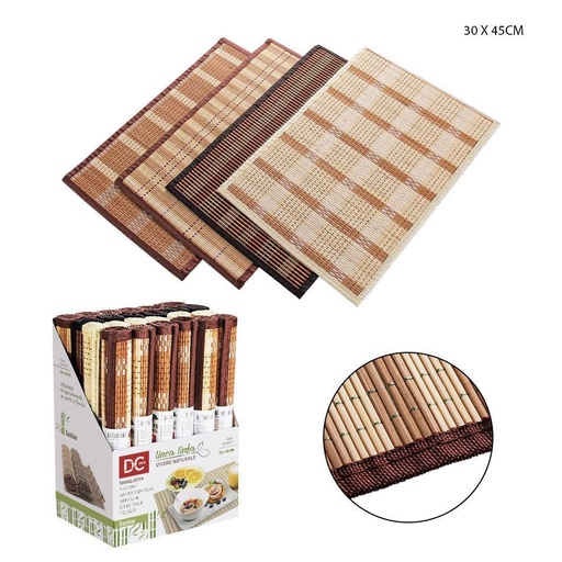 [0215610] Mantel individual de bambú 30x45 cm - Accesorios de mesa