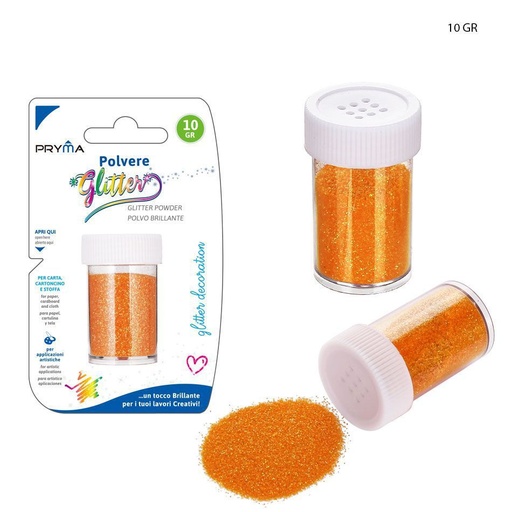 [0215970] Purpurina fluorescente 10g naranja, manualidades