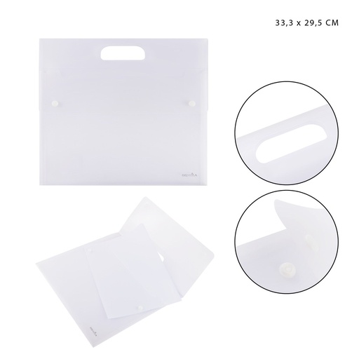 [0216664] Carpeta PP 33.3x29.5 cm transparente - Materiales de oficina
