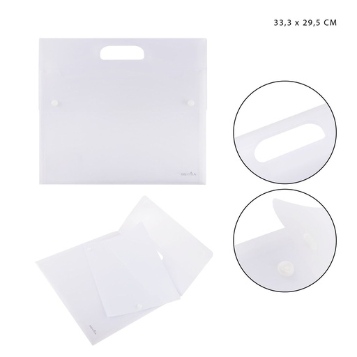 [0216664] Carpeta PP transparente 33.3x29.5cm para documentos