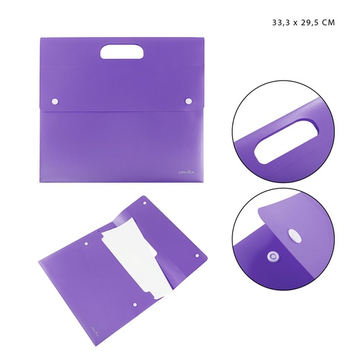 [0216669] Carpeta PP 33.3x29.5cm violeta para documentos