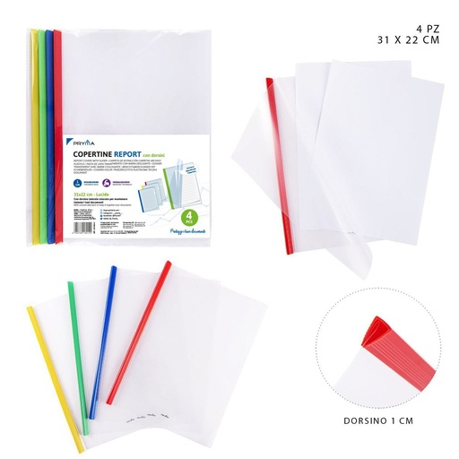 [0216677] Cubierta de carpeta de informes 31X22X1CM 4PZ - Material de oficina