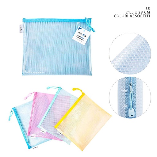[0216739] Bolsa de archivo con cremallera B5 21.5x28cm - Archivos y organización