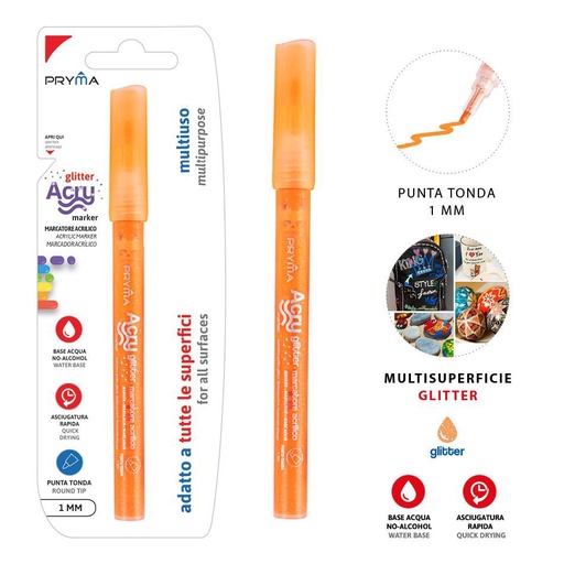 [0217541] Rotulador acrílico redondo fluorescente 1mm naranja para escritura