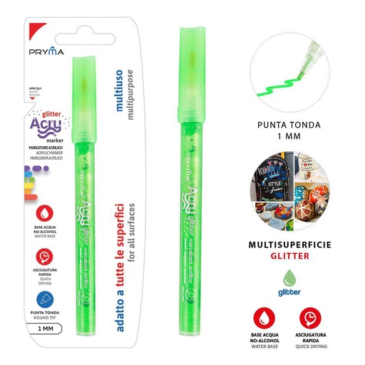 [0217542] Rotulador acrílico fluorescente redondo 1mm verde para manualidades