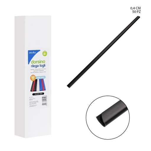 [0217975] Varilla encuadernadora de 4mm 50pz - Suministros de oficina
