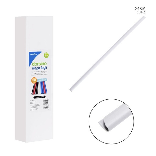 [0217977] Varilla encuadernadora de 4mm 50pz - Suministros de oficina